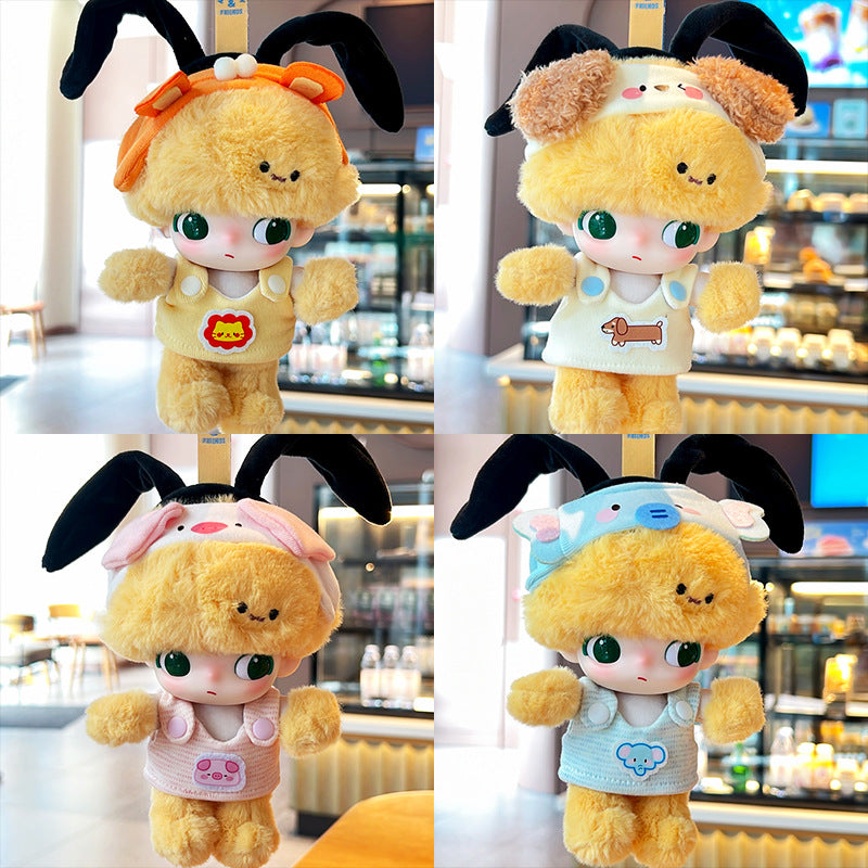 Dimoo Doll Outfit Set – Adorable Animal-Themed Romper & Headband Collection!