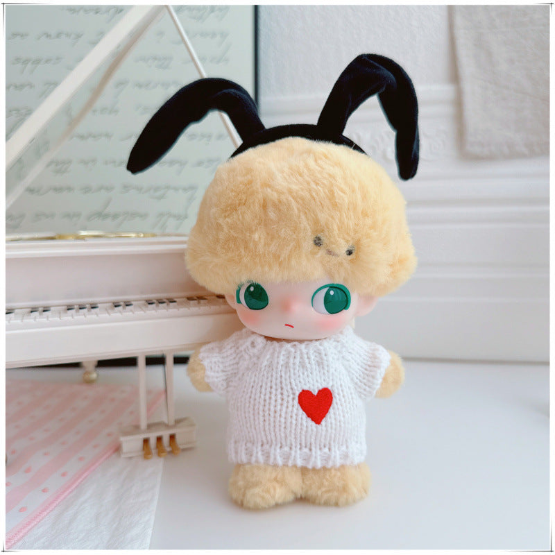 dimoo-Cream & Red Heart Sweater